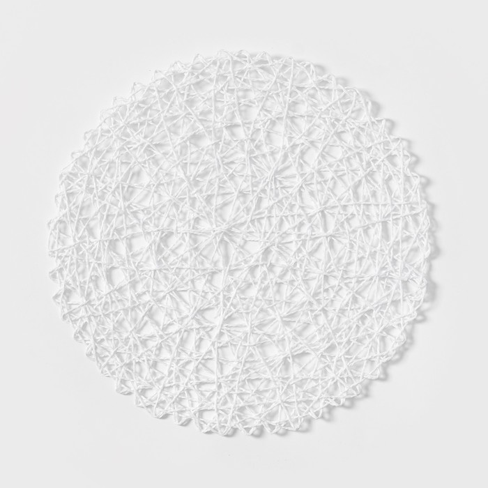 Салфетка сервировочная на стол Доляна «Одуванчик», 38×38 см, цвет белый салфетка сервировочная на стол роса 38×38 см цвет серебряный