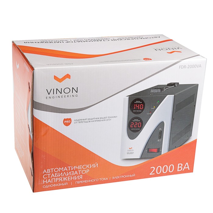 Стабилизатор сетевой Vinon FDR-2000VA, цифровой, релейный