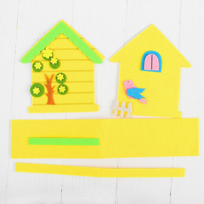 Набор для создания сумочки из фетра "Птенчик на заборе"