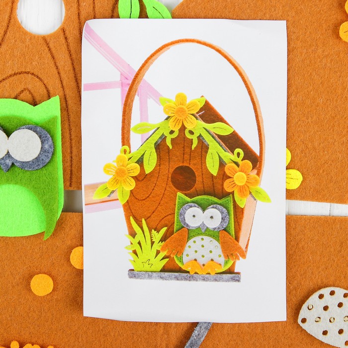 Набор для создания сумочки из фетра "Сова в цветах"