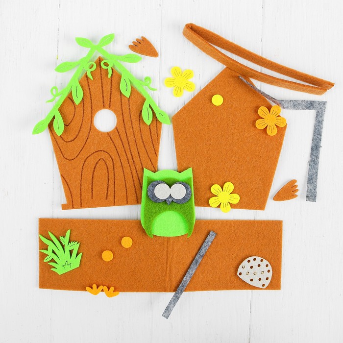 Набор для создания сумочки из фетра "Сова в цветах"