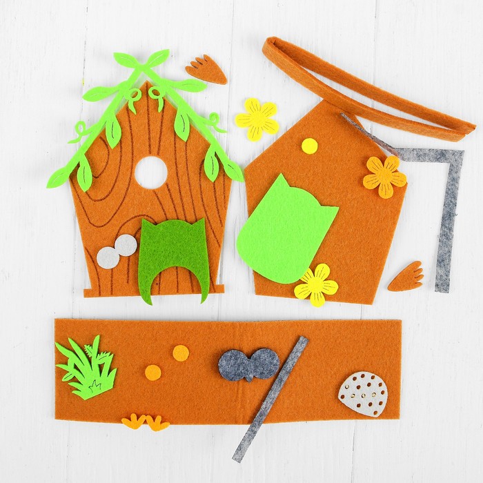 Набор для создания сумочки из фетра "Сова в цветах"