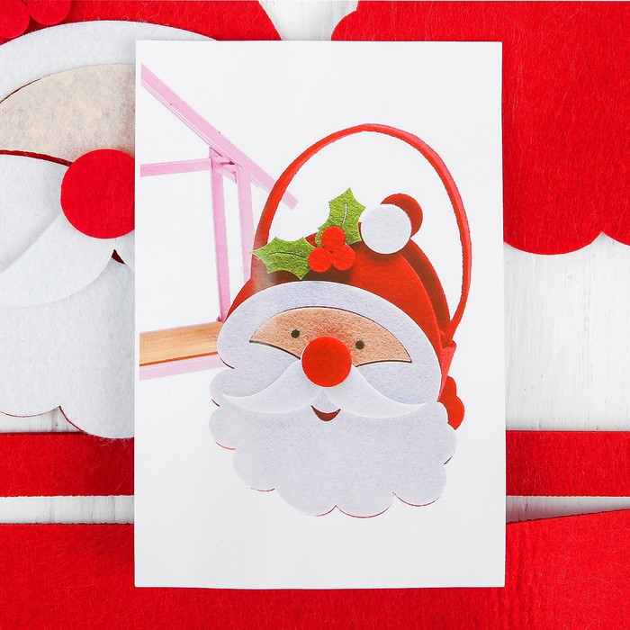 Набор для создания сумочки из фетра "Дед мороз красный нос"