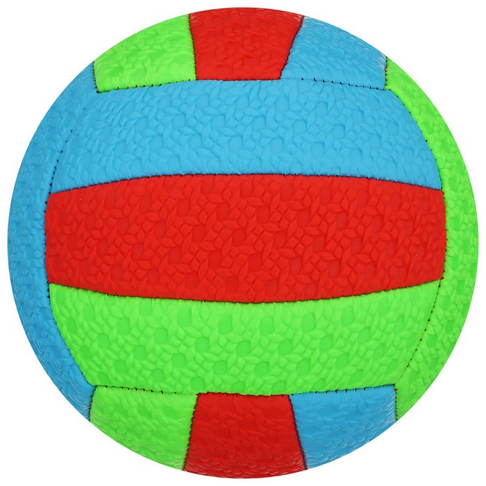Мяч волейбольный пляжный, ПВХ, машинная сшивка, 18 панелей, размер 2, 151 г, цвета микс