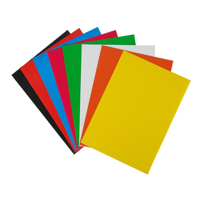 Картон цветной А4, 8 листов, 8 цветов LadyBug, микс