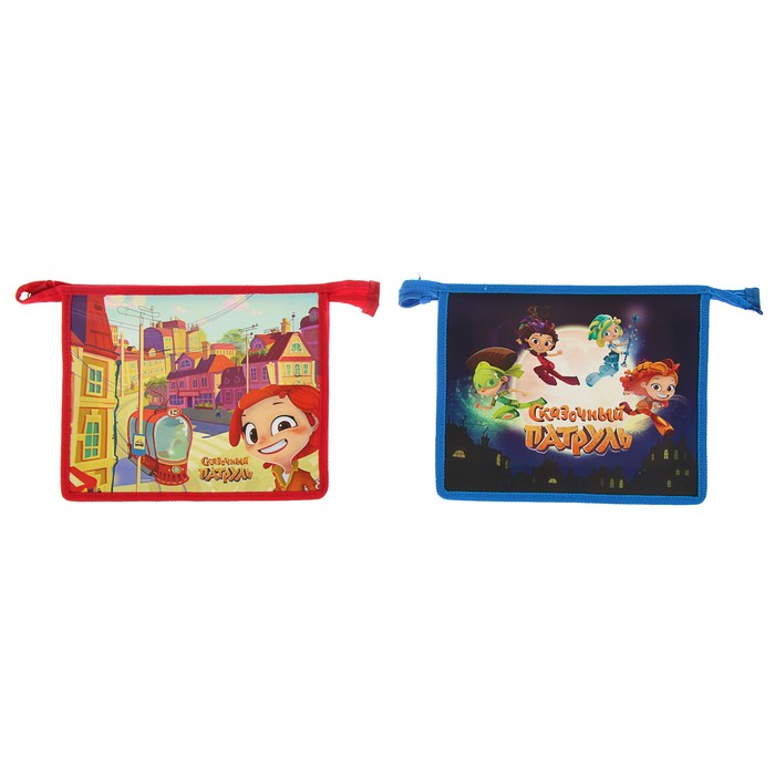 Папка для тетрадей А5, молния сверху "Сказочный патруль", микс