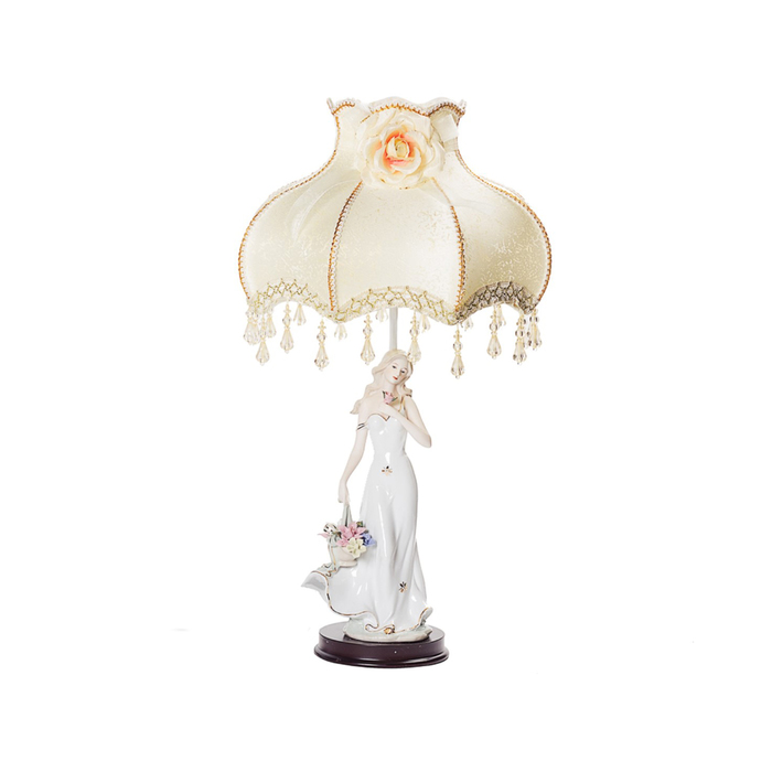 Настольная лампа Lady 60 Вт Е27 белый 33x33x58 см