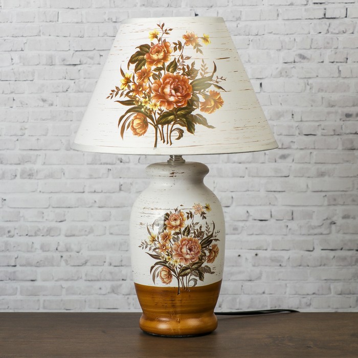 Светильник настольный "Ароматный букет" 1х40Вт E14 25х25х39см