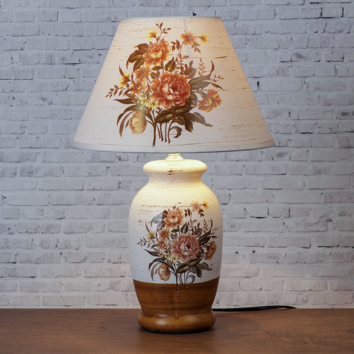 Светильник настольный "Ароматный букет" 1х40Вт E14 25х25х39см