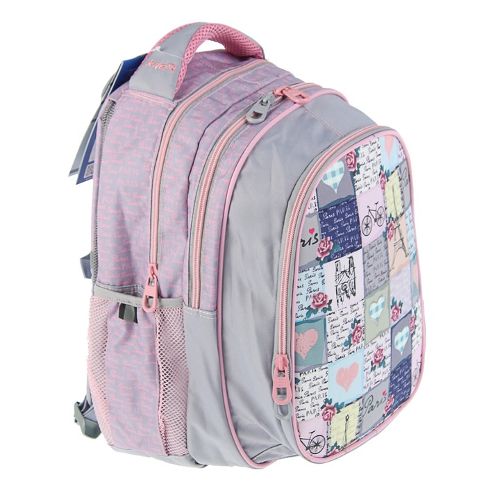 Рюкзак школьный эргономичная спинка Kite 8001 Junior-2, 40 х 30 х 17 см, серый