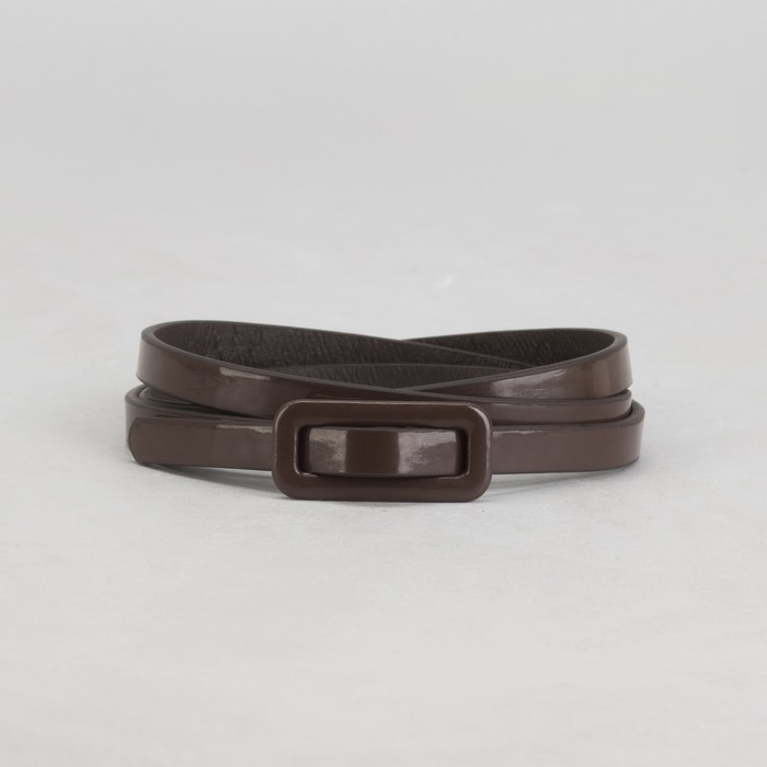Ремень женский, гладкий, пряжка в цвет кожи, цвет кофе