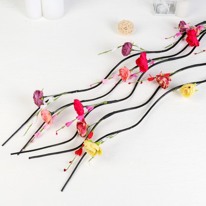 Декор тинги "Розочки" (фасовка 5 шт) 150 см, микс