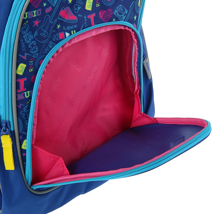 Рюкзак школьный эргономичная спинка Kite 950 Junior, 40 х 30 х 17 см, тёмно-синий