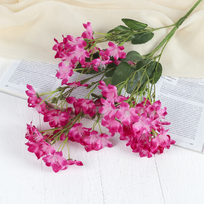 Цветы искусственные "Стефанотис" 5*70 см, малиновый