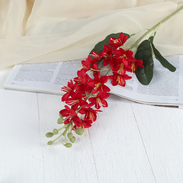 Цветы искусственные "Кливия" 5*70 см, красный