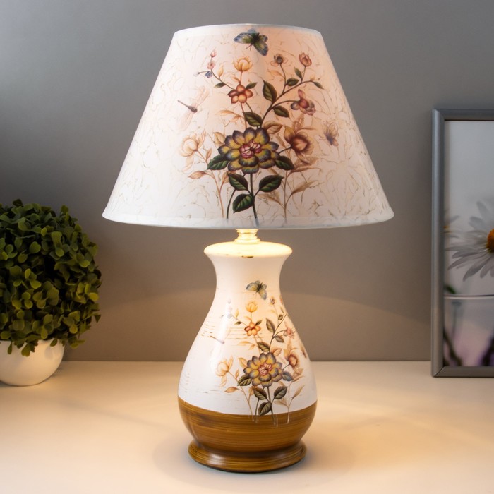 фото Лампа настольная керамика "сказка" е14 25w 220в 36,5х25х25 см risalux