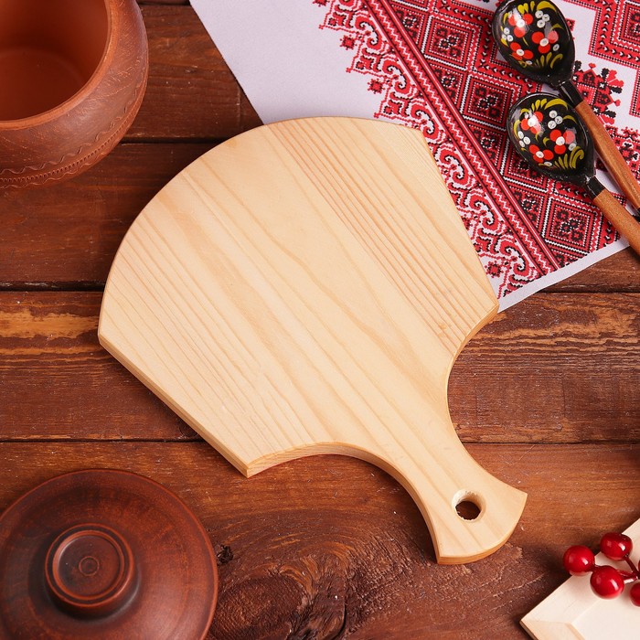 Доска разделочная, 18×23×0,8 см, онежская роспись