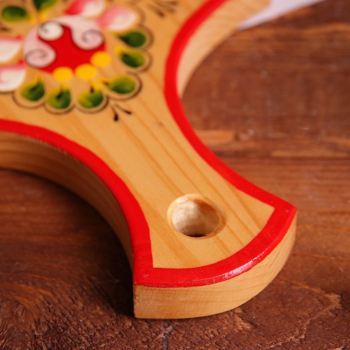 Доска разделочная, 18×23×0,8 см, онежская роспись