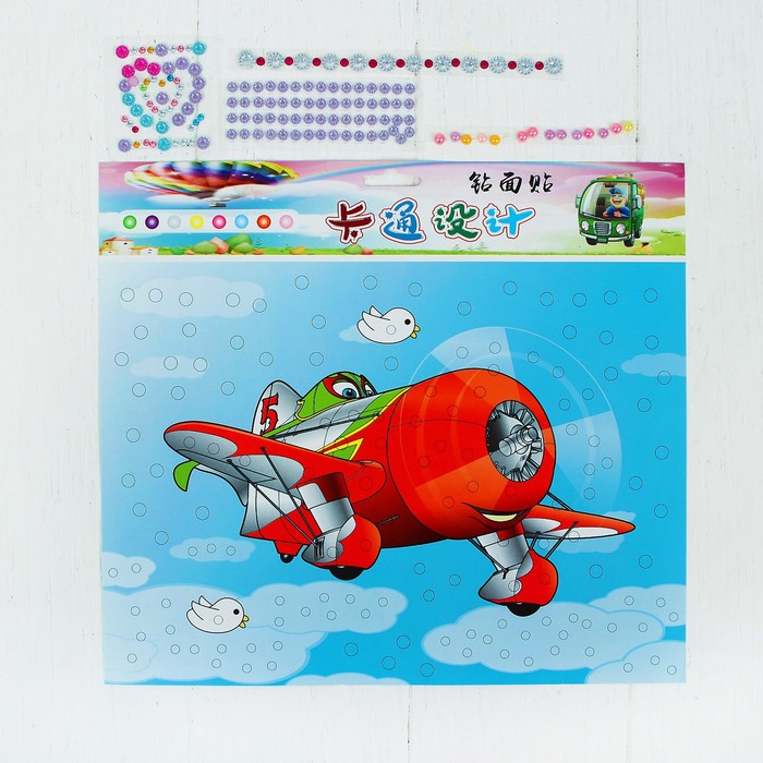 Аппликация стразами "Самолетик"