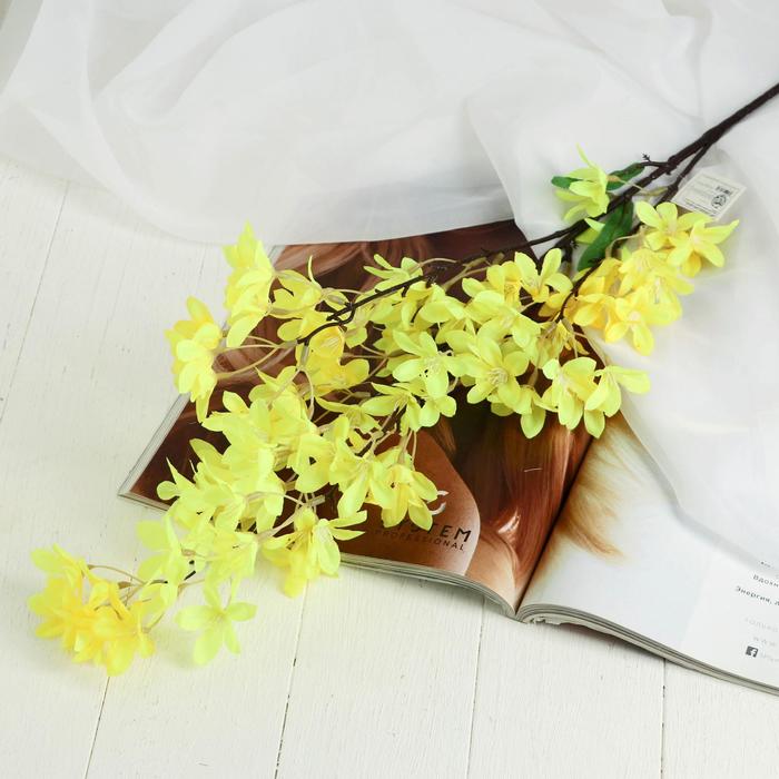 цена Цветы искусственные Акация 4х90 см, жёлтый