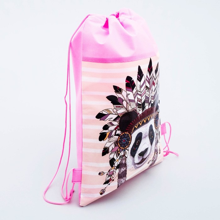 Мешок для обуви "Панда", 26 х 37,5 см