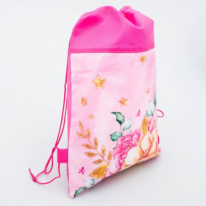 Мешок для обуви "Цветы", 26 х 37,5 см