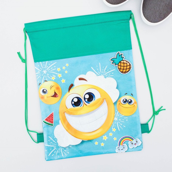 Мешок для обуви "Улыбайся", 26 х 37,5 см