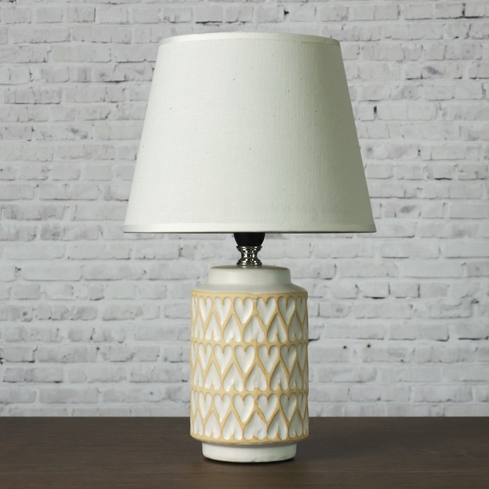 Лампа настольная "Сердца" 1х40Вт E14 белый 20х20х29,5 см