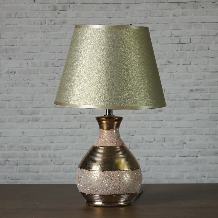 Лампа настольная "Золотой песок" 1х40Вт E14 золото 25х25х4 см