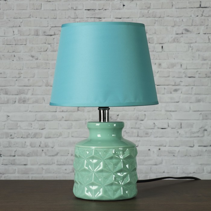 Лампа настольная "Искажение" 1х40Вт E14 голубой 20х20х33,5 см