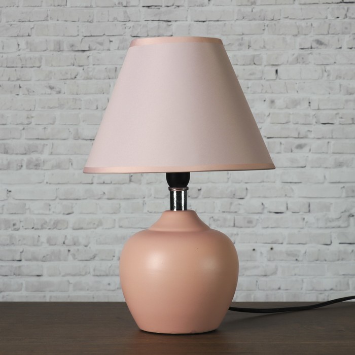 Лампа настольная "Нежность" 1х25Вт E14 розовый 20х20х30см