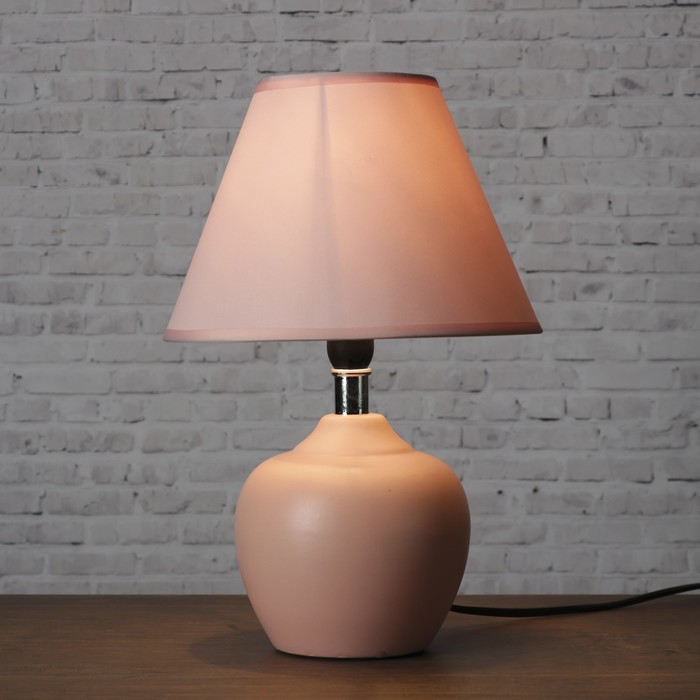 Лампа настольная "Нежность" 1х25Вт E14 розовый 20х20х30см