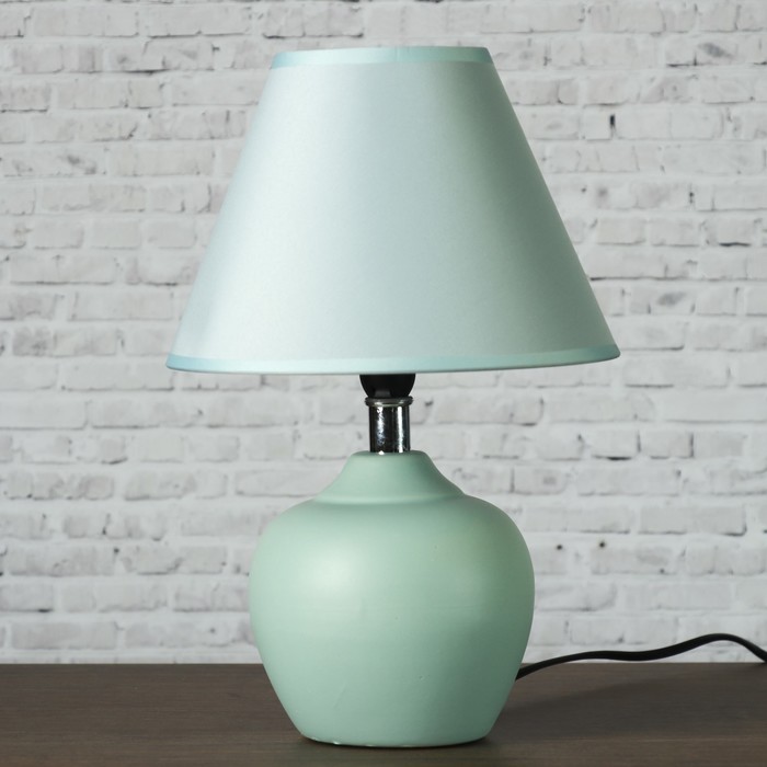 Лампа настольная "Нежность" 1х25Вт E14 голубой 20х20х30см