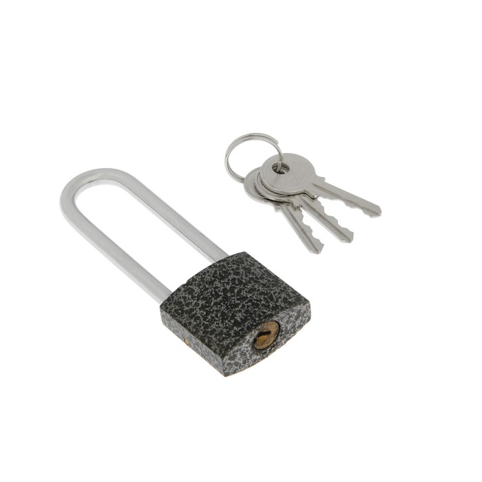 Замок навесной "Фабрика Замков" 303F-30L, длинная дужка, d=5.3 мм, 3 ключа