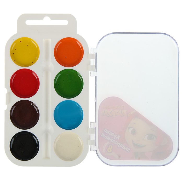 Акварель медовая 8 цветов "Сказочный патруль", без кисти