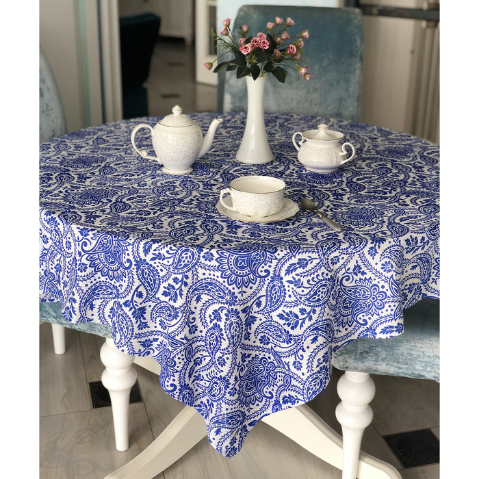 Скатерть "Огурцы" 145х180 см,синий