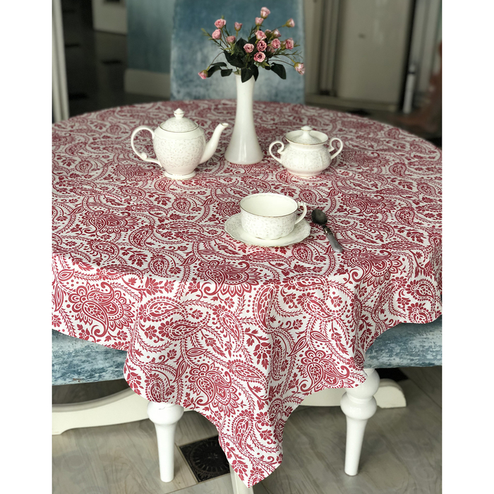 Скатерть "Листья" 145х180 см,белый