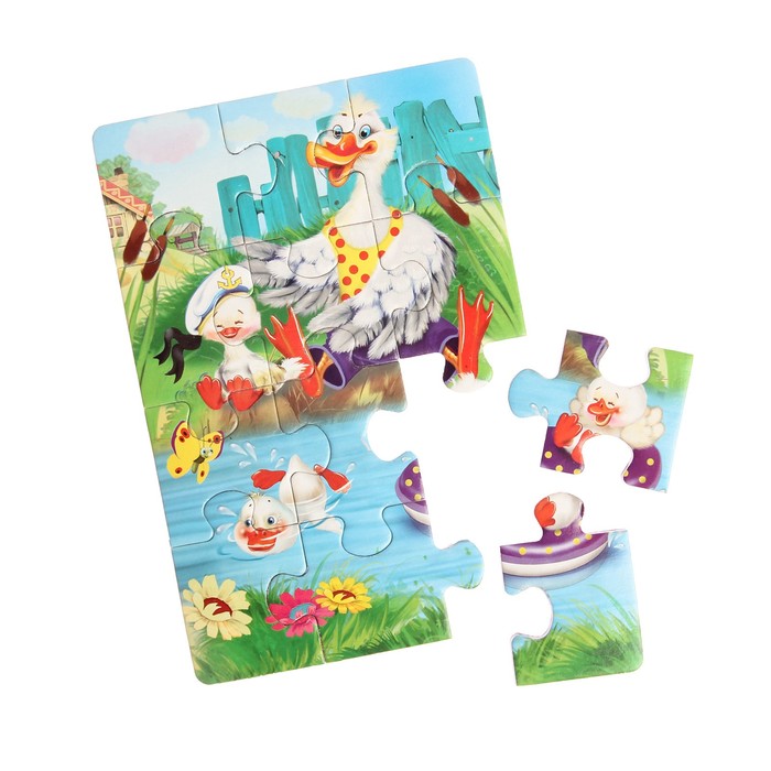Макси-пазл «Гусята», 12 элементов