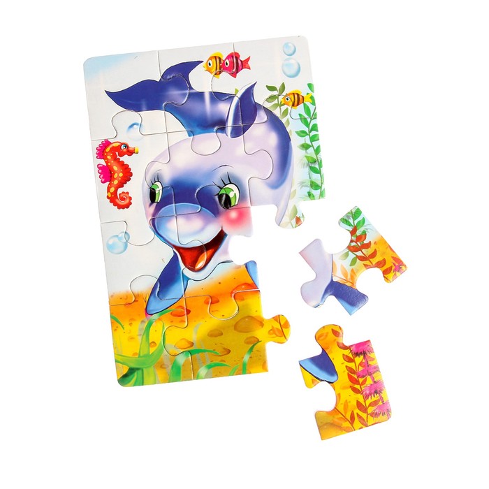 Макси-пазл «Дельфин», 12 элементов