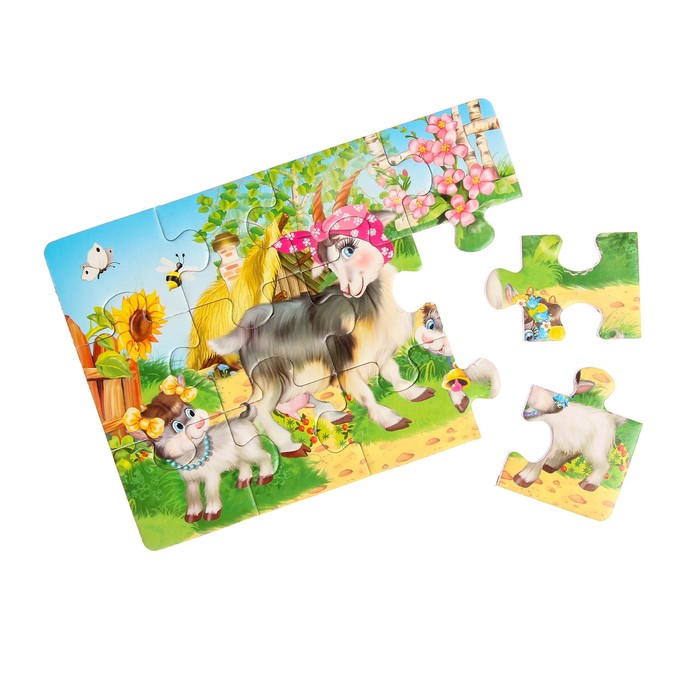 Макси-пазл «Козлята», 12 элементов