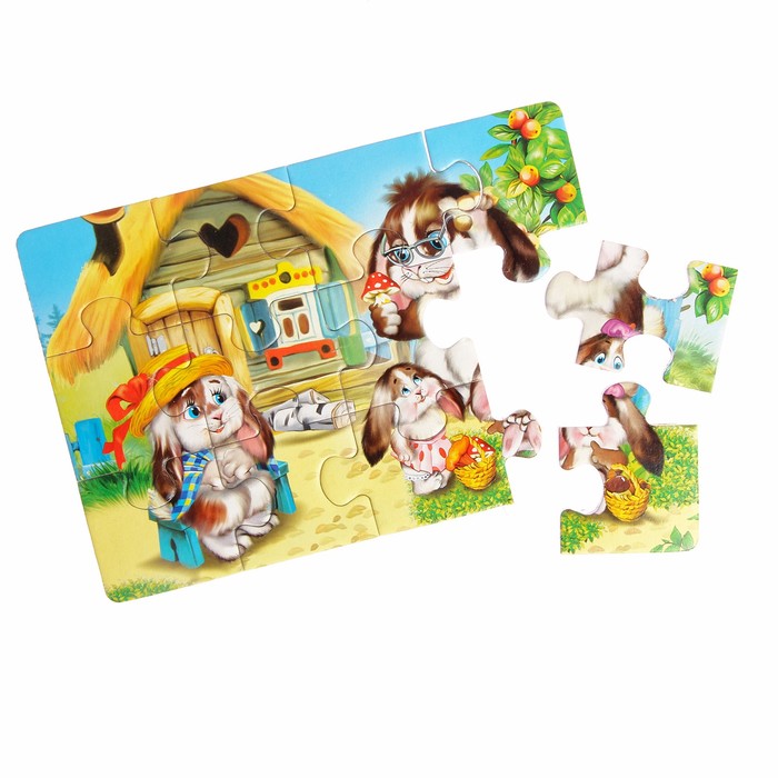 Макси-пазл «Крольчата», 12 элементов