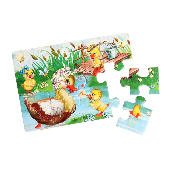 Макси-пазл «Утята», 12 элементов