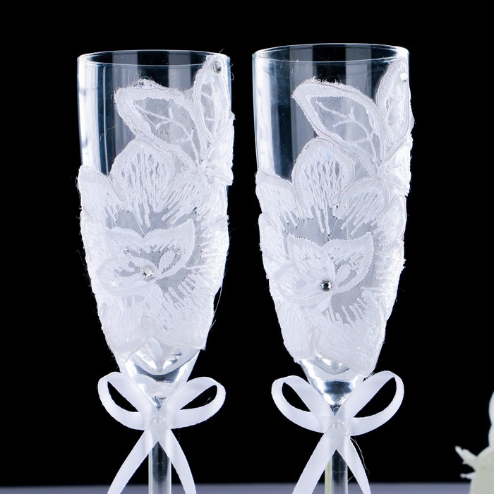 Бокалы свадебные "Кружево"