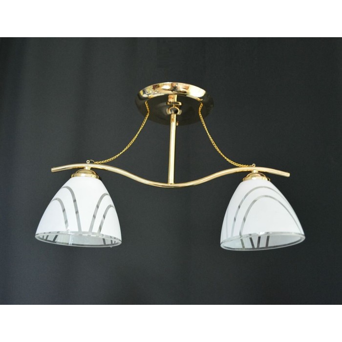 Люстра "Азалия" 2x40Вт Е27 золото 45x15x26см.