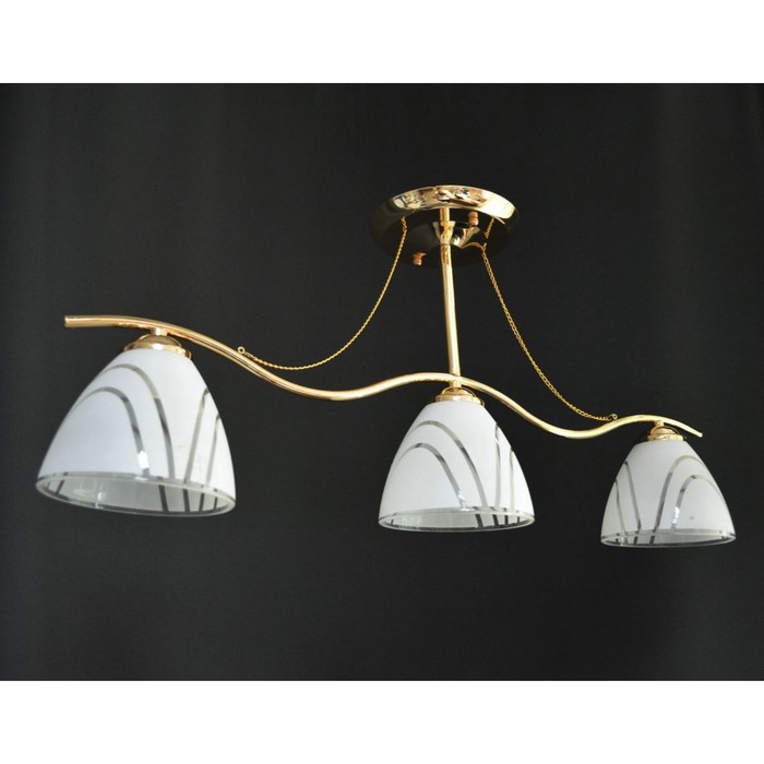 Люстра "Азалия" 3x40Вт Е27 золото 67x15x30см.