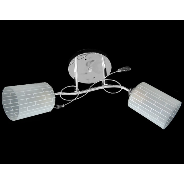 Люстра "Глафира" 2x40Вт Е27 хром 35x12x14см.