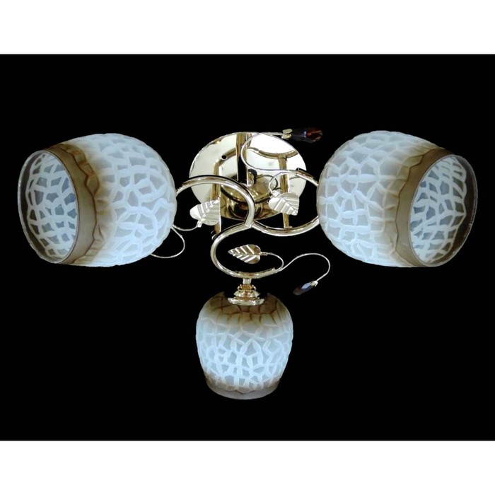 Люстра "Диодора" 3x40Вт Е27 золото 45x15x35см.