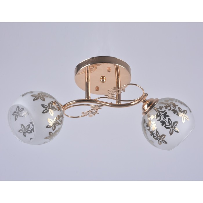 Люстра "Домника" 2x40Вт Е27 золото 40x25x30см.