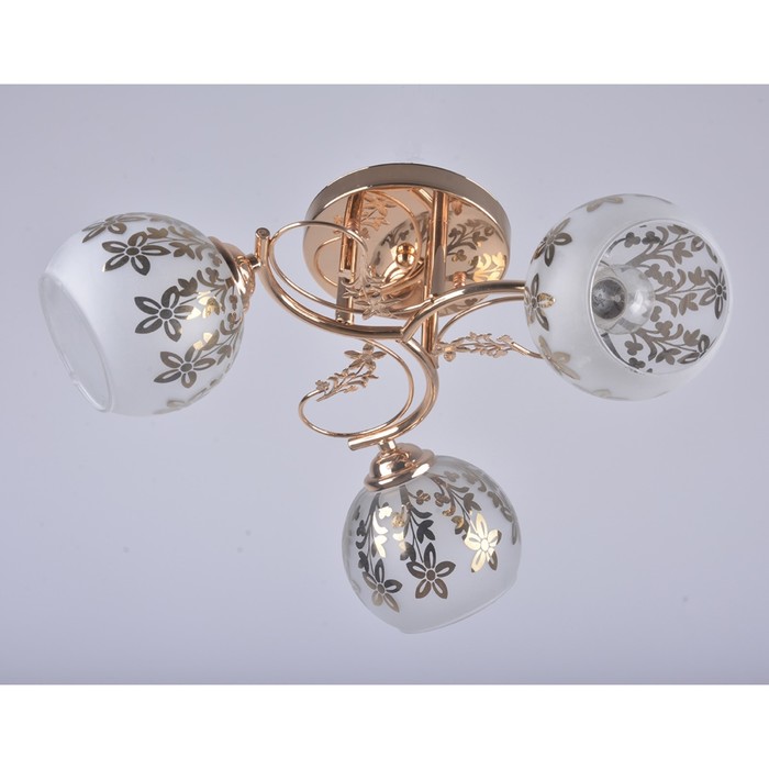 Люстра "Домника" 3x40Вт Е27 золото 50x14x36см.