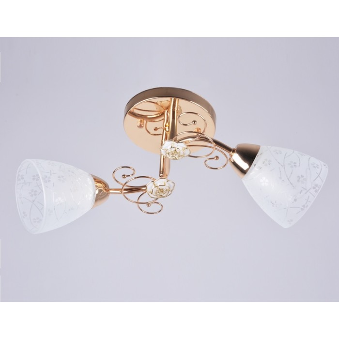 Люстра "Искра" 2x40Вт Е27 золото 42x15x25см.